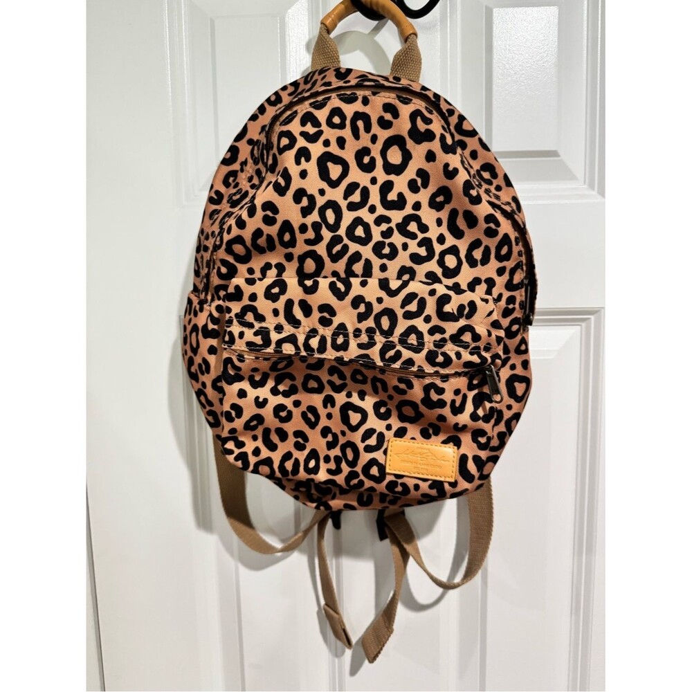 Small Amazon Tan and Black Leopard Print Backpack